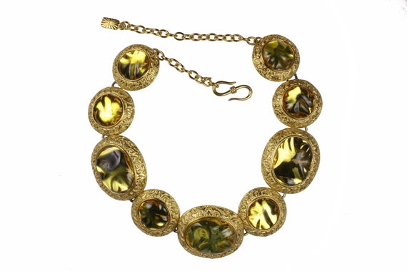 YVES SAINT LAURENT Vintage Cabochons Necklace and… - image 4