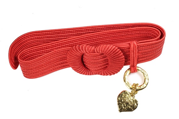 YVES SAINT LAURENT Vintage Red Passementerie Belt - Etsy display picture 2