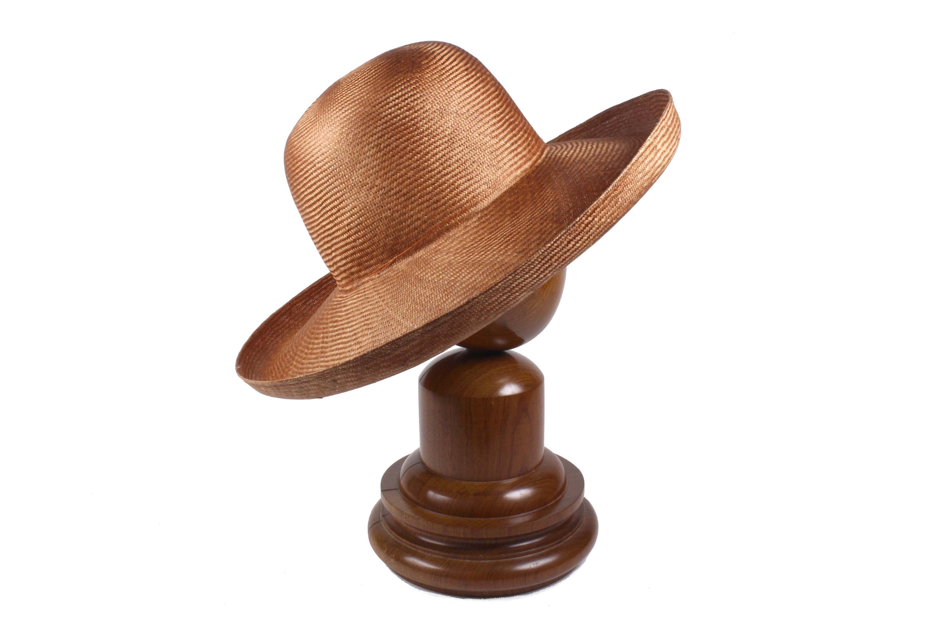 Vintage Natural Straw Wide Trim Hat