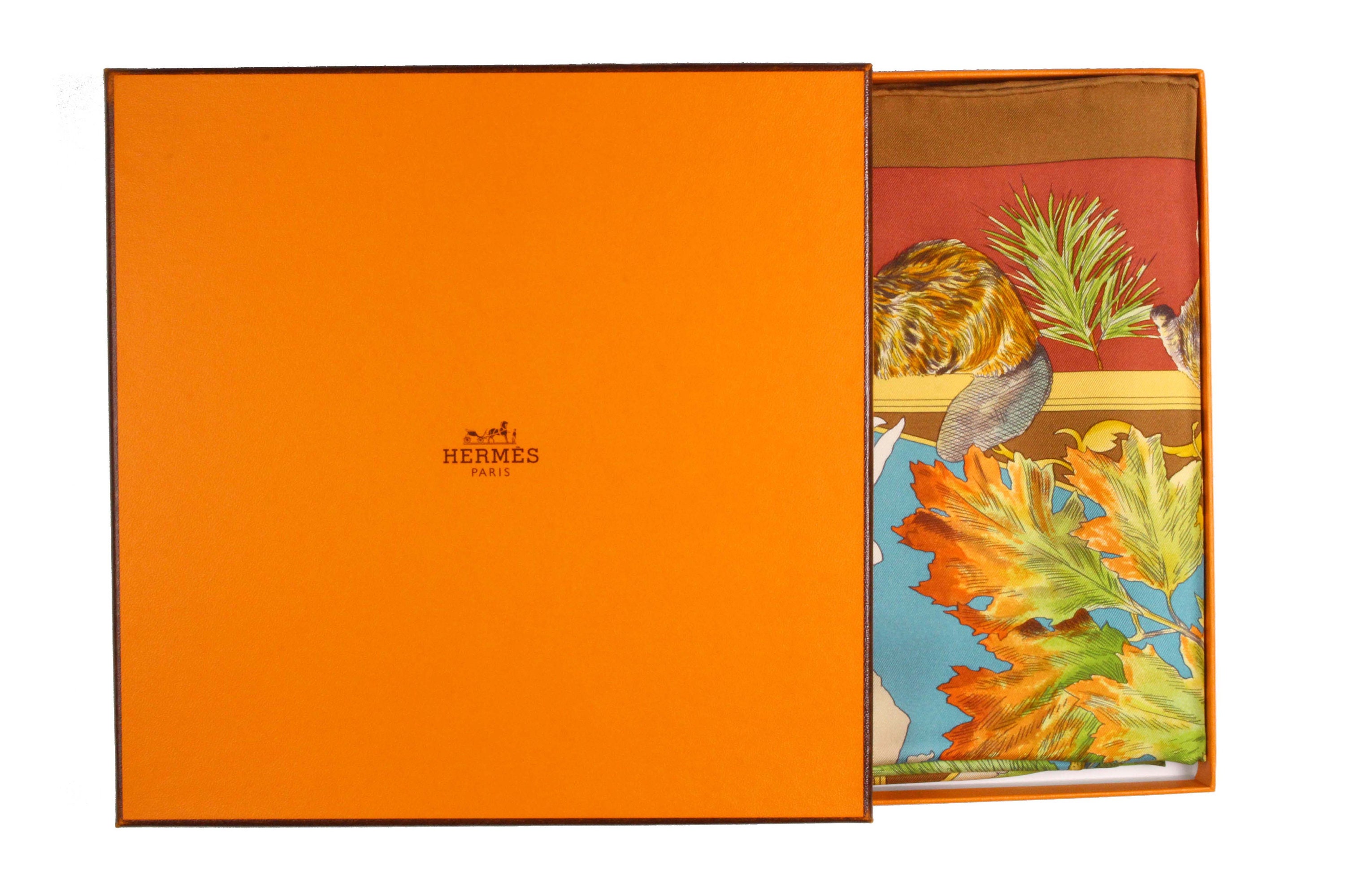 カーミット・オリバー作、ヴィンテージ エルメス スカーフ「ル・カナダ