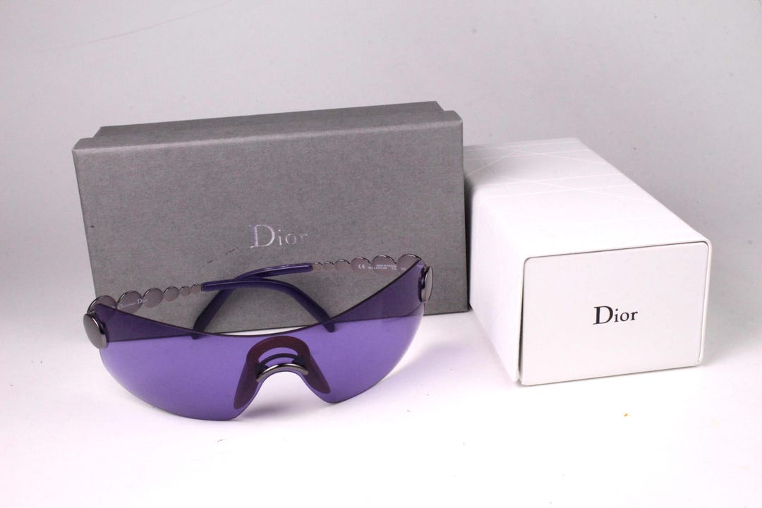 CHRISTIAN DIOR Vintage 2000's Millenium 83L Violet Mask Sunglasses