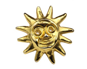 CHRISTIAN LACROIX Vintage Large Sun Face Brooch