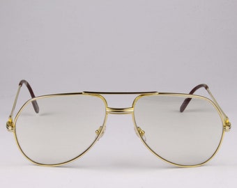 CARTIER Gafas Vintage 80's Bañadas en Oro Vendome Aviator 262123