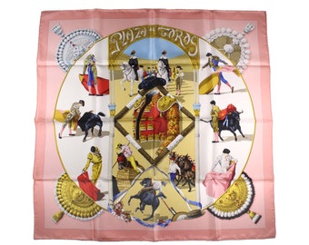 Vintage HERMÈS scarf “Plaza de Toros” by Hubert de Watrigant