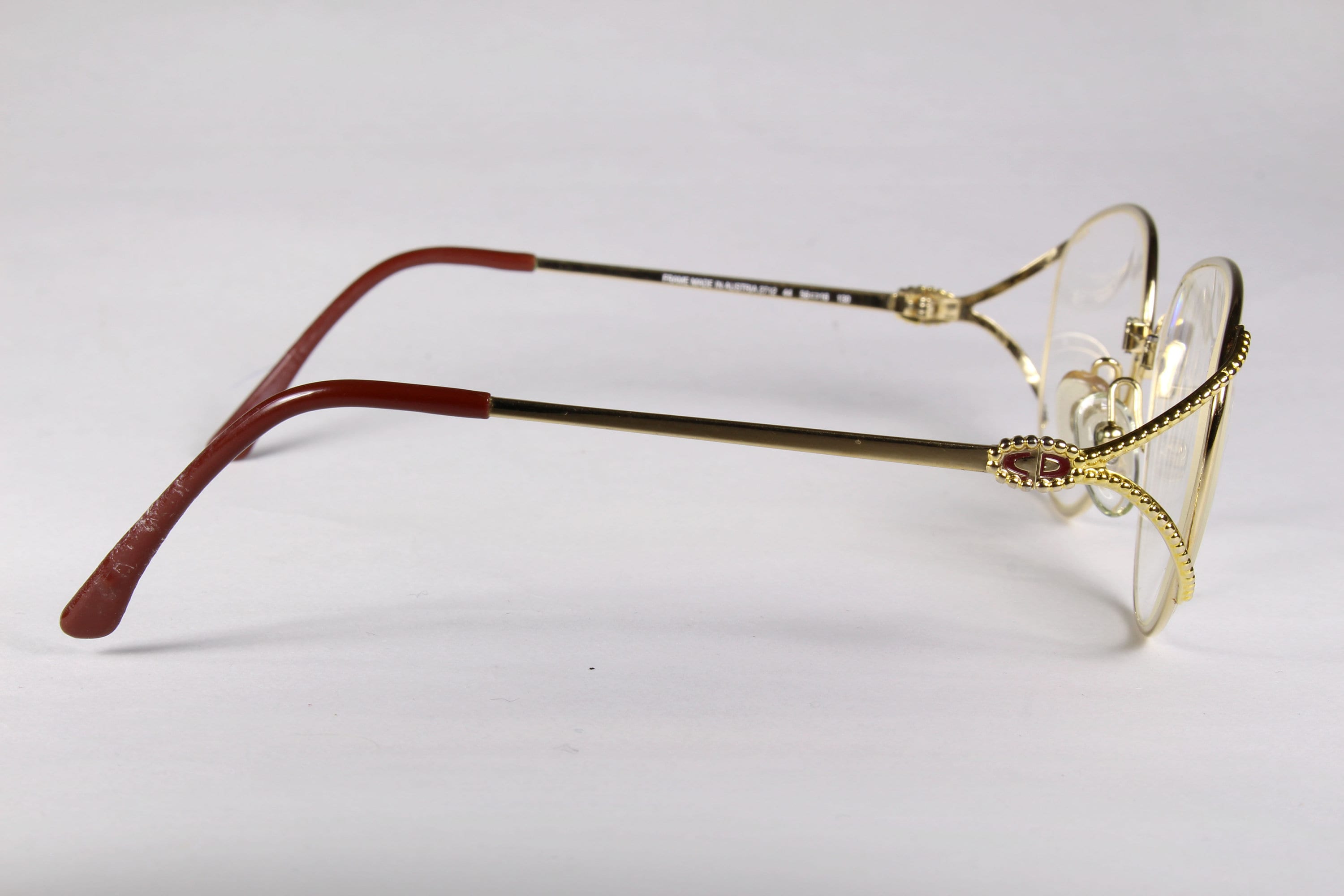 CHRISTIAN DIOR Vintage 80's Eyeglasses Gold Metal - Etsy