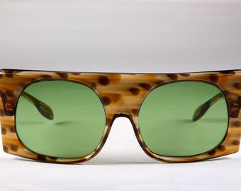 Vintage 70s Handmade XL Sunglasses GraceTortoiseshell