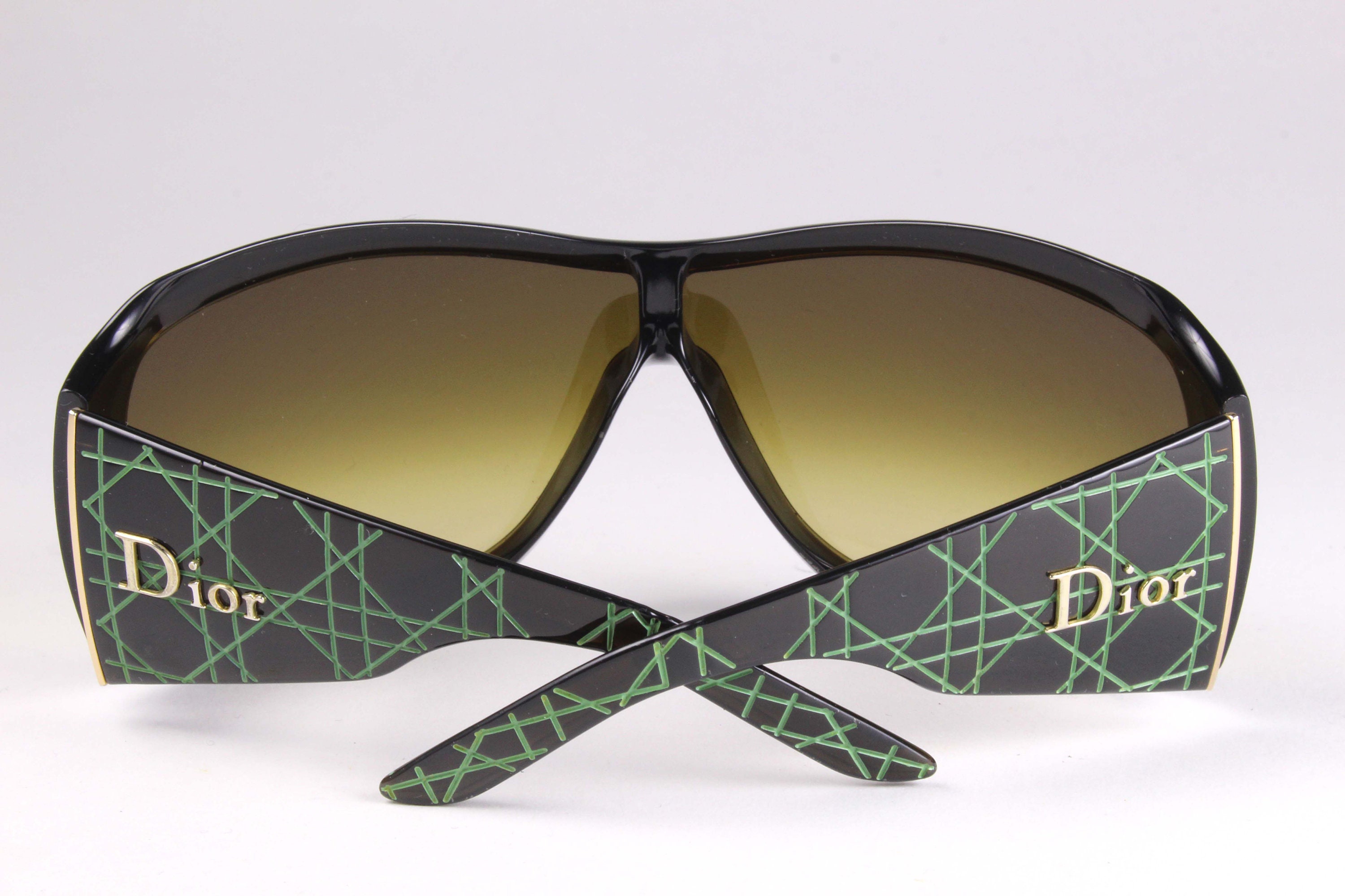 小物 00s Christian Dior mask sunglasses CHRISTIAN DIOR Vintage 2000's Mask Sunglasses DIOR Cannage 1 - Etsy