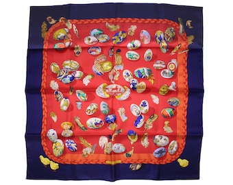 Vintage HERMÈS scarf “Couvée d'Hermès” by Caty Latham