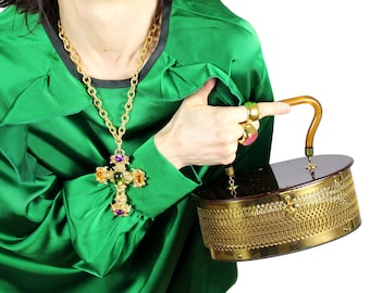 vintage Lucite and Metal DORSET-REX Fifth Avenue Sac à main