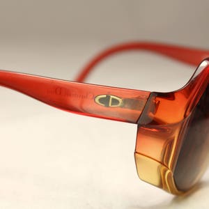 CHRISTIAN DIOR vintage 80's Lunettes Optyl Translucide Couleur Orange image 7