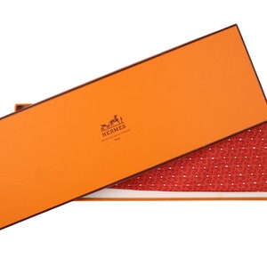 Vintage HERMÈS Red Silk Tie Original Box