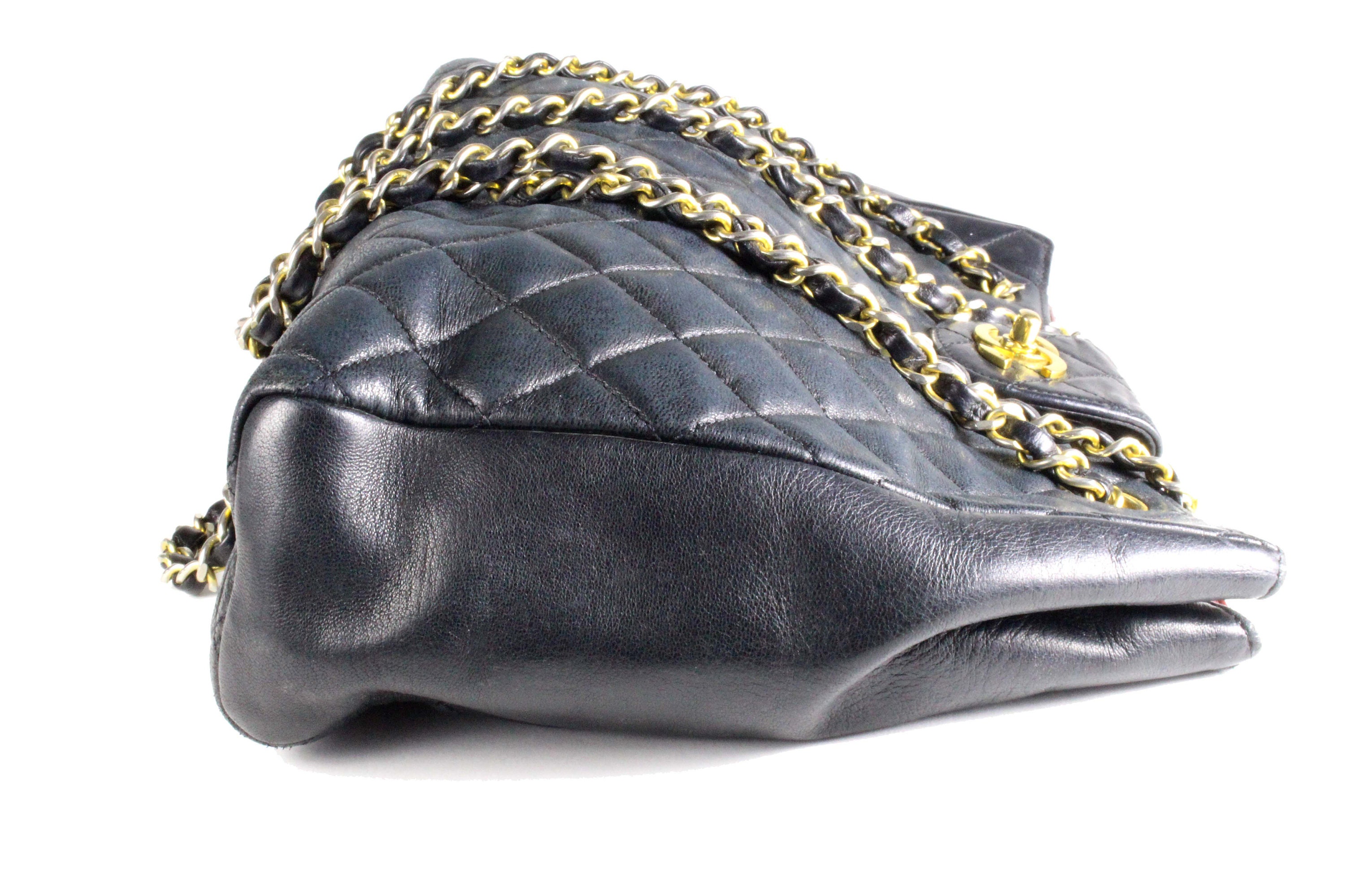 CHANEL ヴィンテージ 1990年代 キルティングレザー トートバッグ
