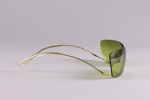 CHANEL Vintage Flexible Rimless Pearl Sunglasses … - image 5