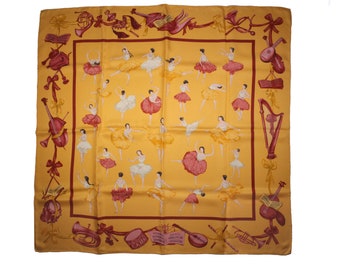 Vintage HERMÈS scarf “La Danse” by Jean-Louis Clerc