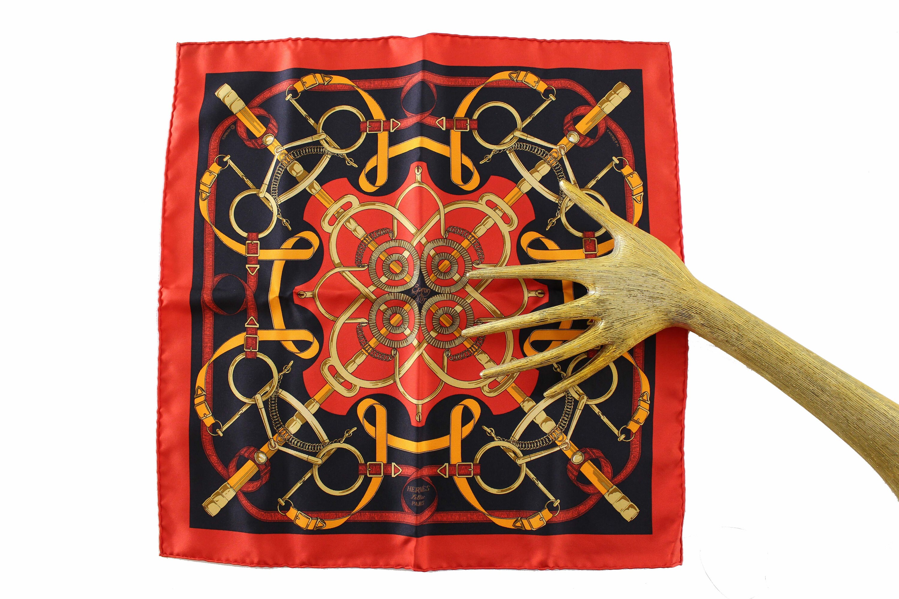 HERMES 最新作 スカーフ Eperon d'Or Tattoo Cotton Applique Eperon d'Or Tattoo Cotton Appliqué scarf 90 | Hermès Canada