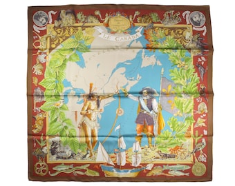 Vintage HERMÈS scarf  “Le Canada” by Kermit Oliver