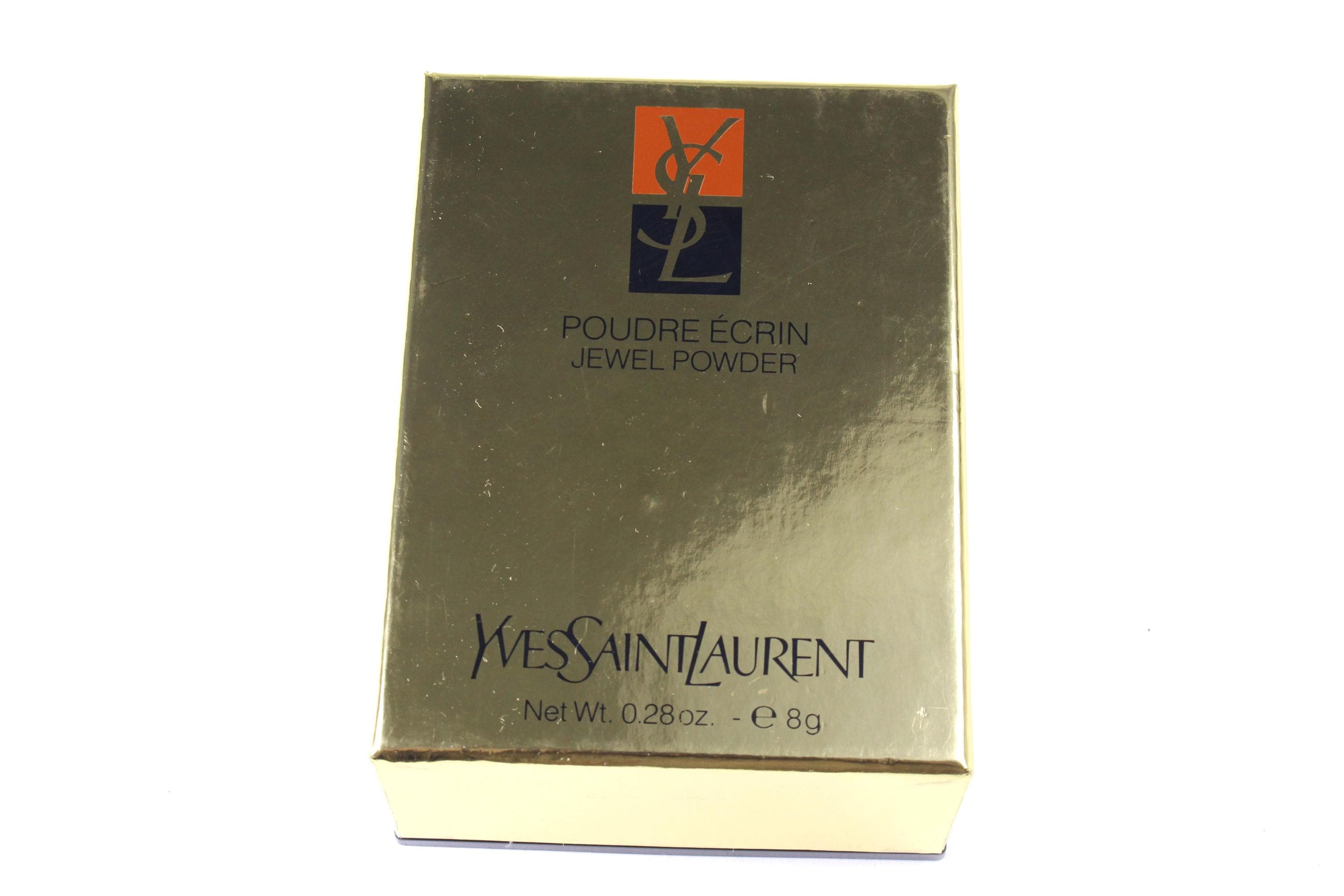 YVES SAINT LAURENT Vintage Heart Gold Plated Jewel Powder Compact