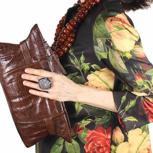 Bolso Vintage de Lagarto Marrón Chocolate