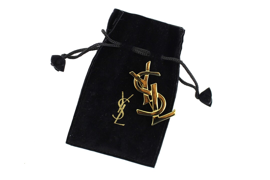 アクセサリー Vintage Yves Saint Laurent PlateNacklece YVES SAINT LAURENT Iconic Logo Vintage Brooch - Etsy