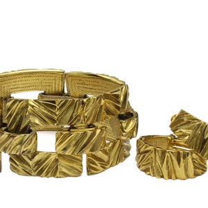 YVES SAINT LAURENT Vintage Bracelet And Earrings Set