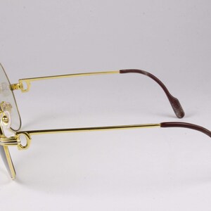 CARTIER vintage 80's Lunettes de vue Vendôme Aviator Plaqué Or 262123 image 4