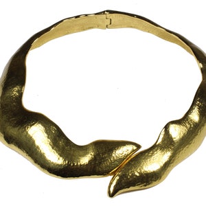 YVES SAINT LAURENT Vintage Fuego gold metal necklace