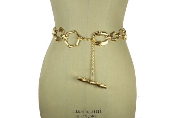 YVES SAINT LAURENT Rive Gauche Vintage Bamboo Chain Link  display picture 3