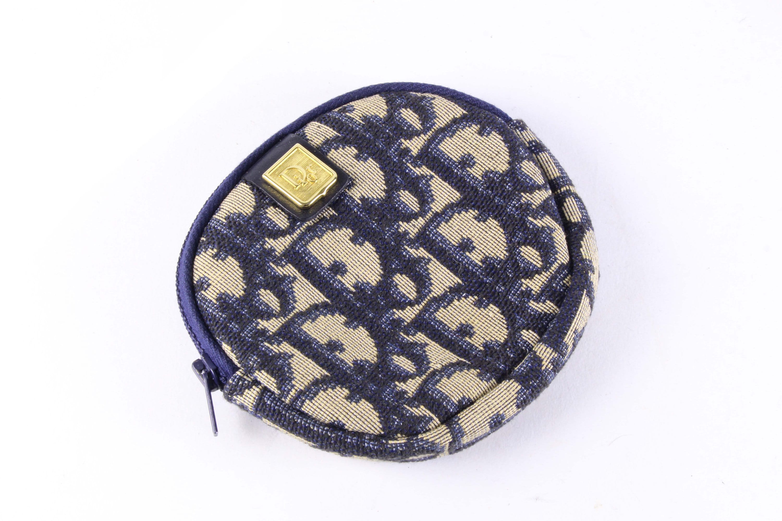 CHRISTIAN DIOR Blue Dior Oblique Canvas Coin Purse - Etsy
