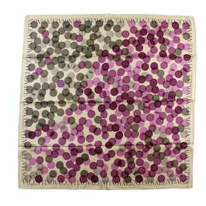 VALENTINO Vintage Scarf 100% Silk Polka Dots