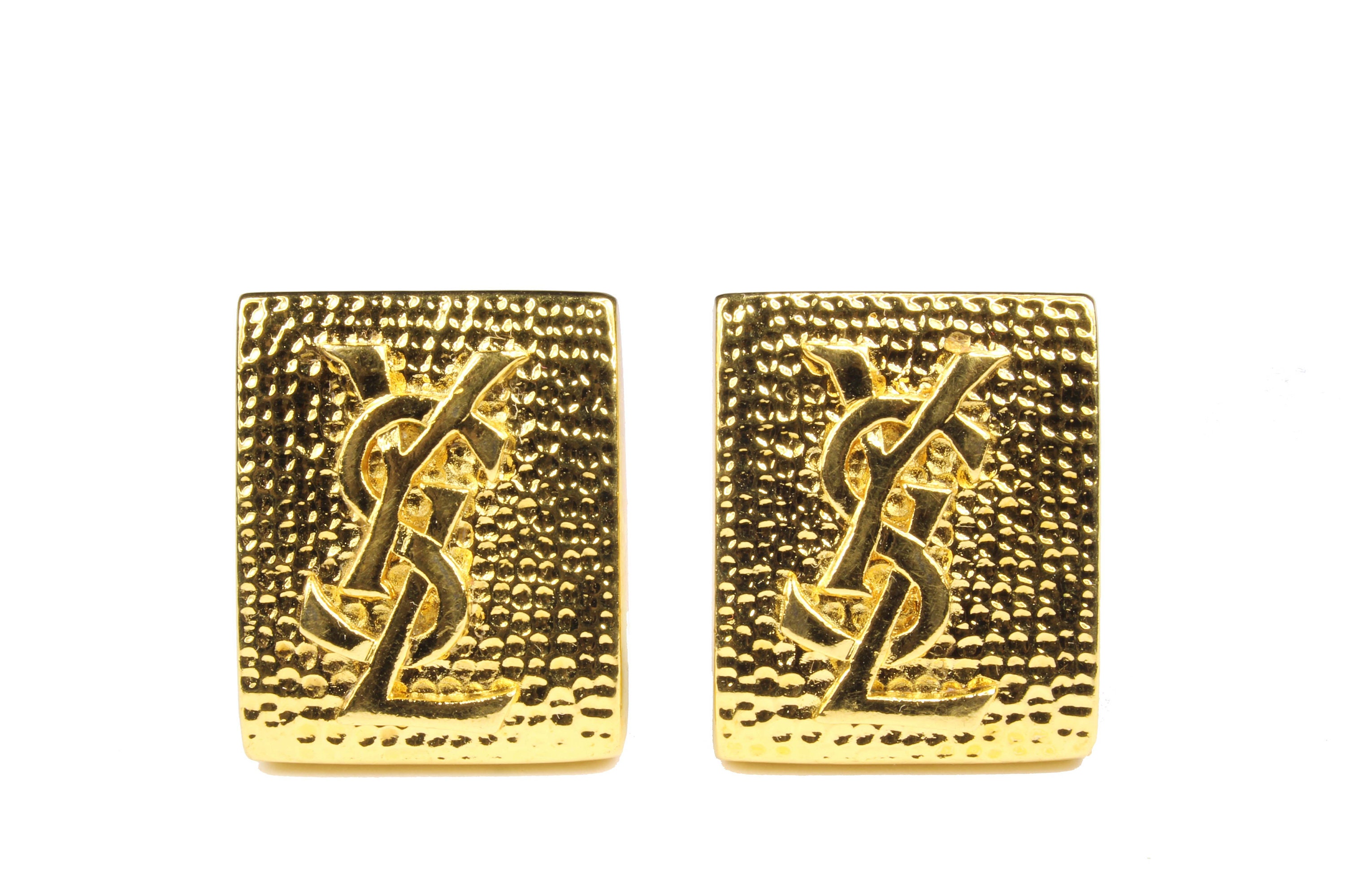 Ysl 2024 logo earrings