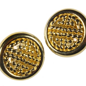 GIVENCHY Vintage Circular Button Earrings