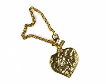 YVES SAINT LAURENT Vintage Heart Love Key-Ring Bag Charm
