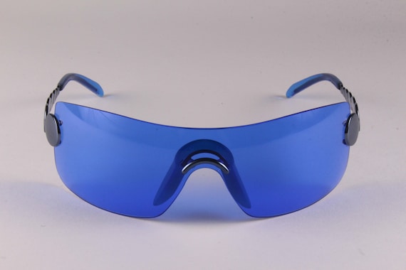 CHRISTIAN DIOR Vintage 2000's Blue Millenium 55N Mask Sunglasses