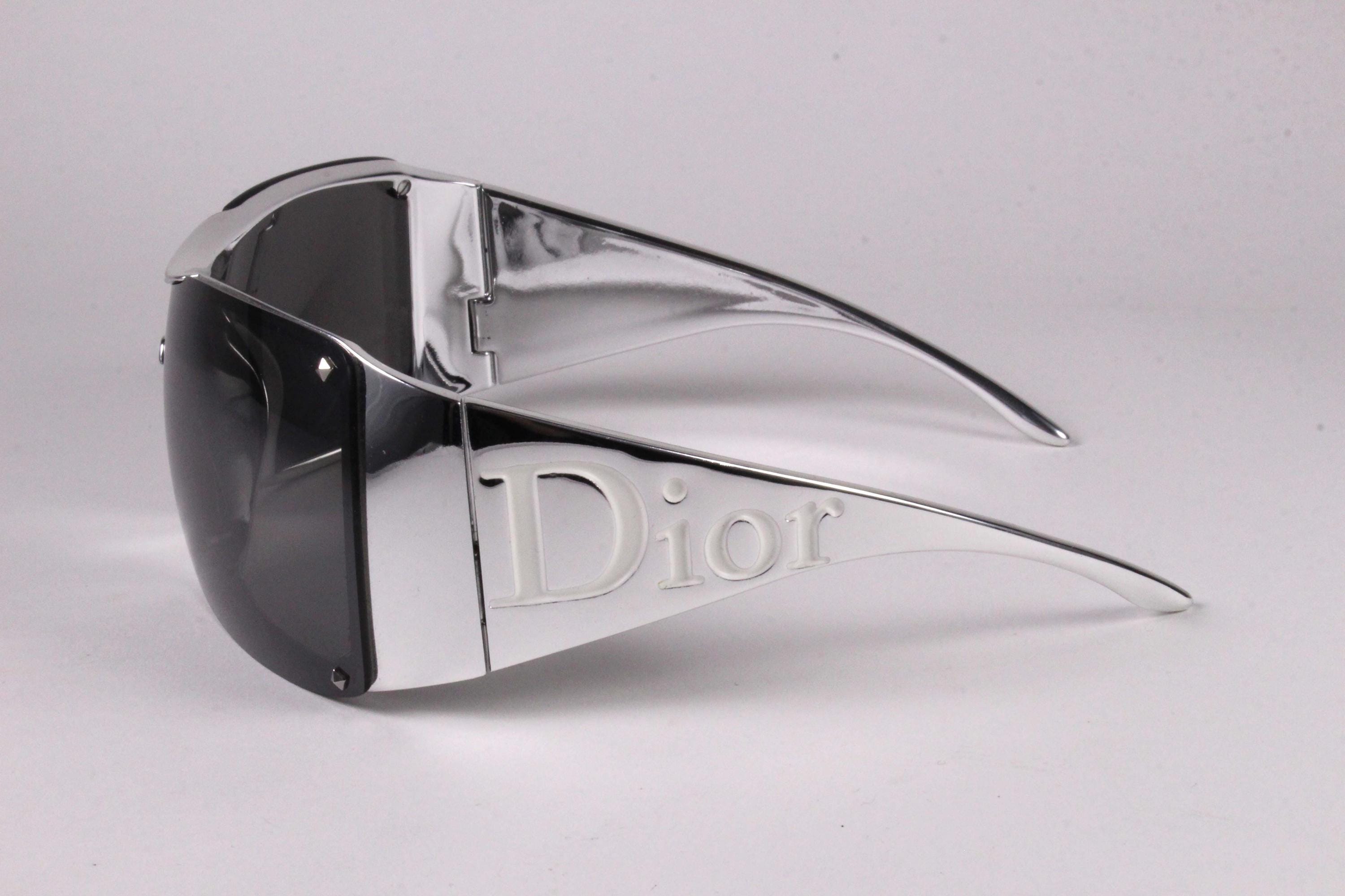 専用人気 DIOR サングラス オーバーシャイン2 Overshine2 ロゴ Dior Overshine 2 Sunglasses – Gold Shield Wraparound Logo Y2K