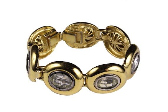 YVES SAINT LAURENT Vintage Clear Rhinestone Bracelet