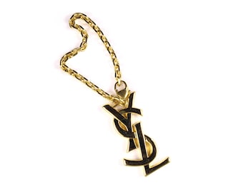 YVES SAINT LAURENT Vintage Logo Key-Ring Bag Charm