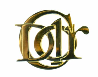 Dior ゴールドロゴブローチ Christian Dior - ◇ディオール◇ DIOR ロゴ / ゴールドカラー