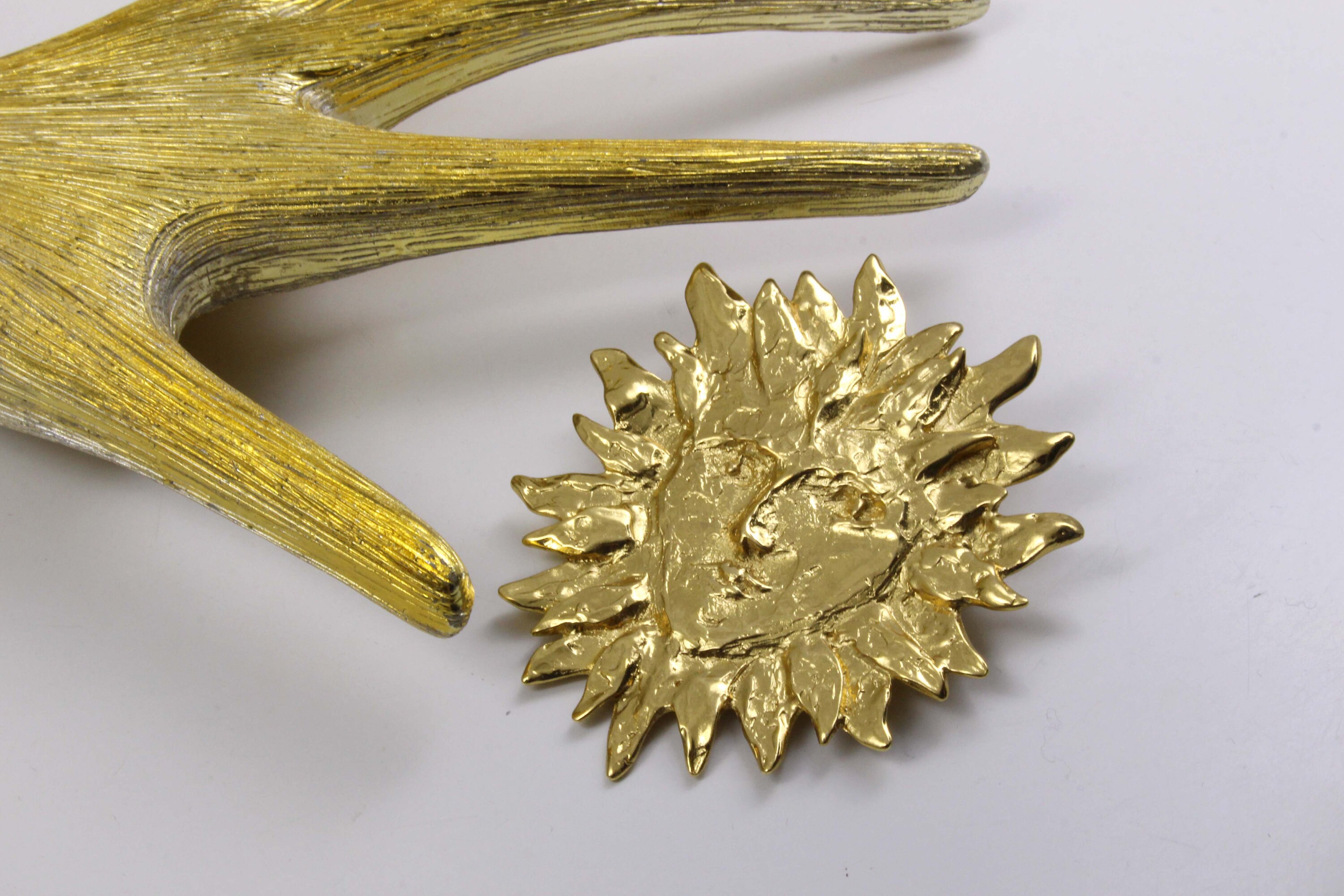 YVES SAINT LAURENT Vintage Sun Brooch Pendant - Etsy