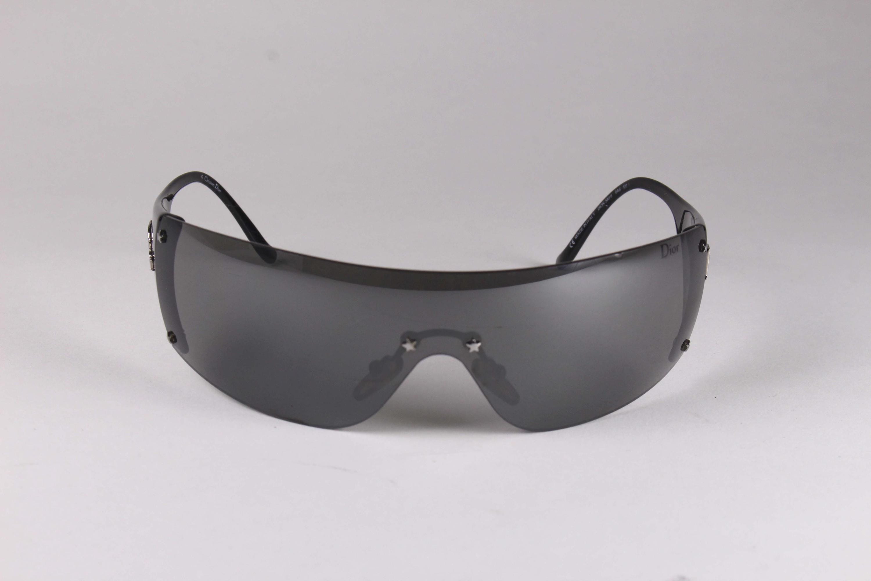 小物 00s Christian Dior mask sunglasses CHRISTIAN DIOR Vintage 2000's Dior Ski 6 Black Mask Sunglasses