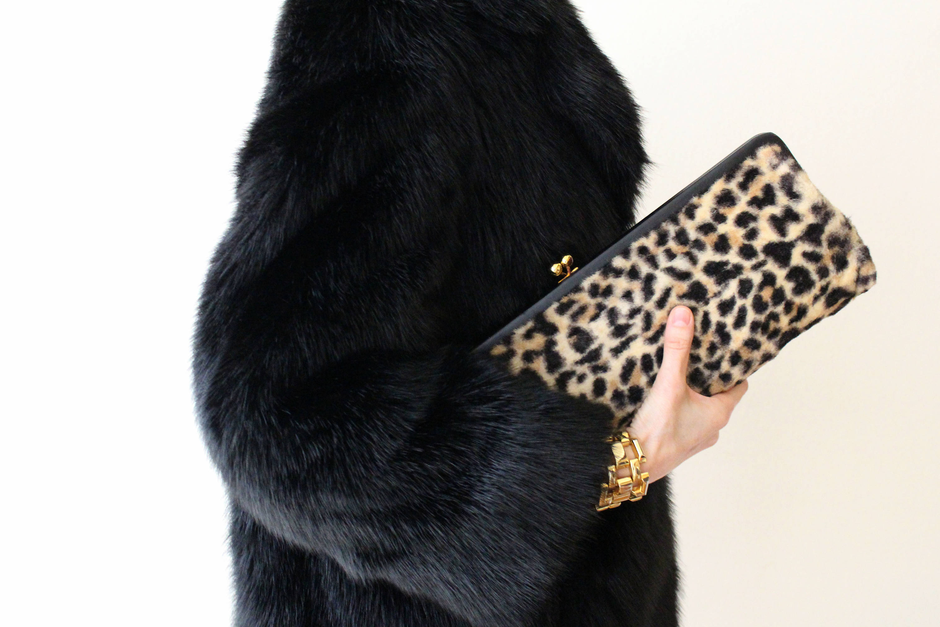 vintage leopard purse