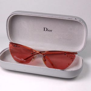CHRISTIAN DIOR vintage Dior Flash Red-zonnebril uit 2000