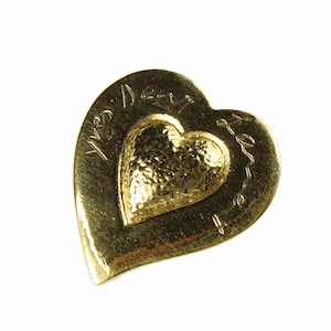 Broche cœur plaqué or YVES SAINT LAURENT