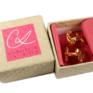 CHRISTIAN LACROIX Vintage Gold Bull Head Cufflinks