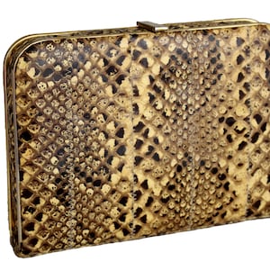 Clutch Vintage SUSAN GAIL de Serpiente Pitón