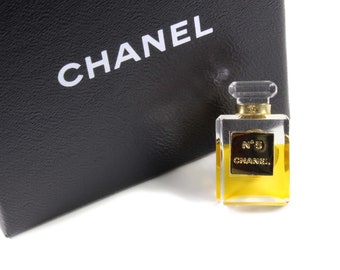 CHANEL Vintage Iconic No.5 Miniature Perfume Bottle Pin Brooch