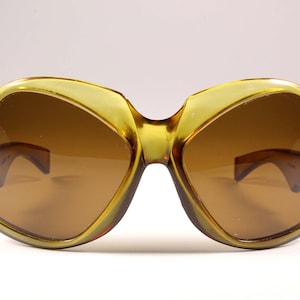 EVER Vintage 60-70s Oversized Sunglasses Amber Color