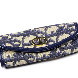 CHRISTIAN DIOR blauer Dior Oblique Canvas Schlüsselanhänger