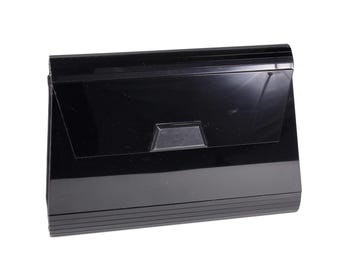 Vintage Black Acrylic Rectangular Clutch