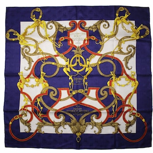 Vintage HERMÈS scarf “L&#39;instruction du Roy” by Henri d&#39;Origny