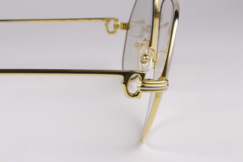 CARTIER vintage 80's Lunettes de vue Vendôme Aviator Plaqué Or 262123 image 5